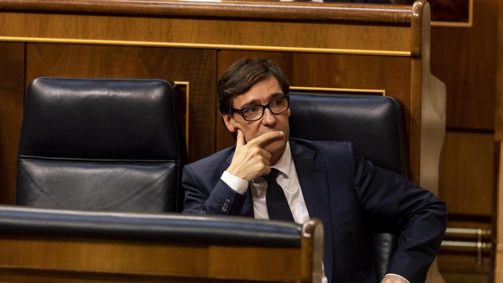 Salvador Illa, en el Congreso de los Diputados durante su etapa como ministro de Sanidad.