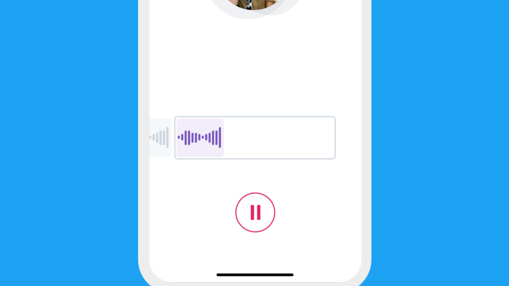 Grabación de un mensaje de audio en Twitter