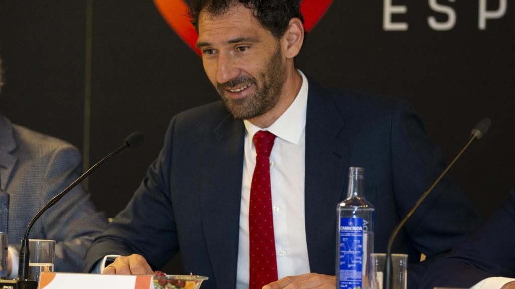 Jorge Garbajosa, durante un acto de la Federación Española de Baloncesto