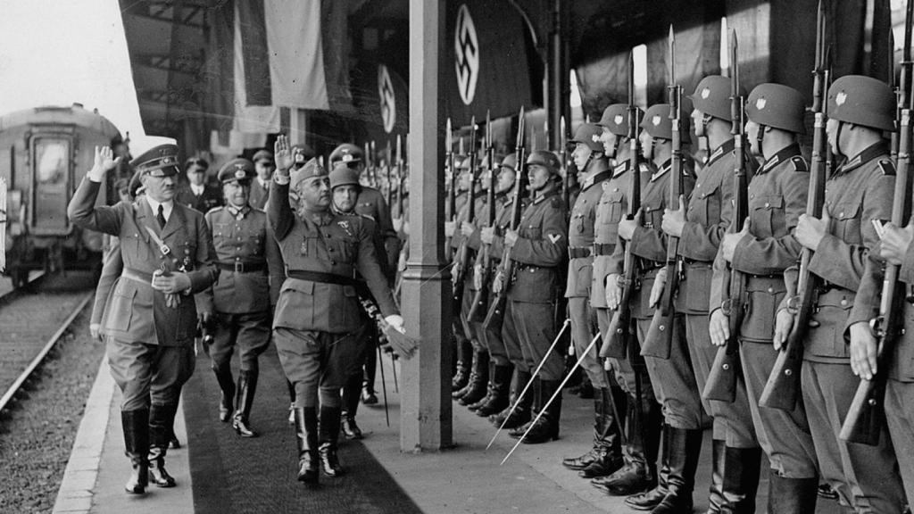 Franco y Hitler en Hendaya.