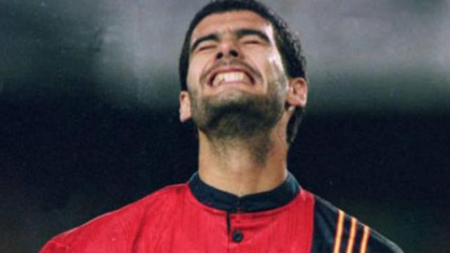 Pep Guardiola, con la selección española
