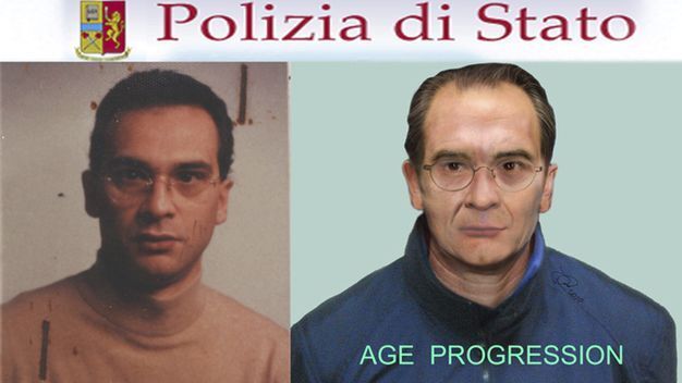 Retrato robot facilitado por la Policía italiana el 4 de julio de 2011, de Matteo Messina Denaro, considerado el jefe de Cosa Nostra, y a quien la Justicia busca desde hace tres décadas.