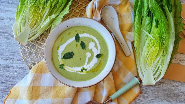 Crema de lechuga y pepino