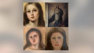 Las dos fases de la restauración del último 'Ecce Homo'.