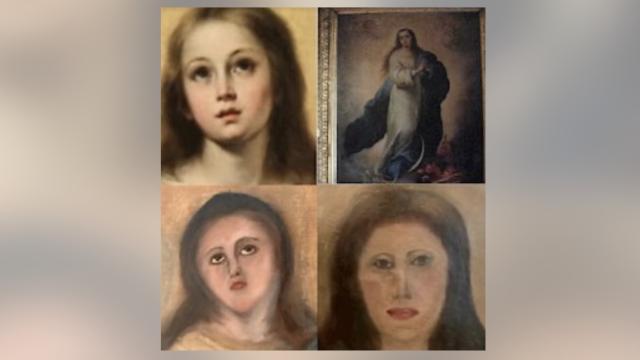 Las dos fases de la restauración del último 'Ecce Homo'.