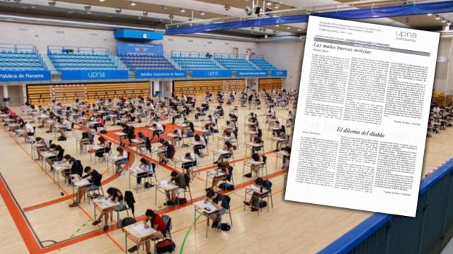 El examen de Lengua de la primera EvAU, en Navarra,  tras el Covid-19.