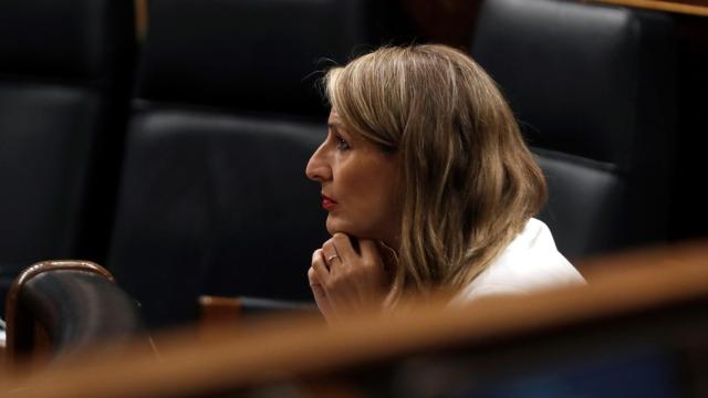 Yolanda Díaz, ministra de Trabajo, en el Congreso.