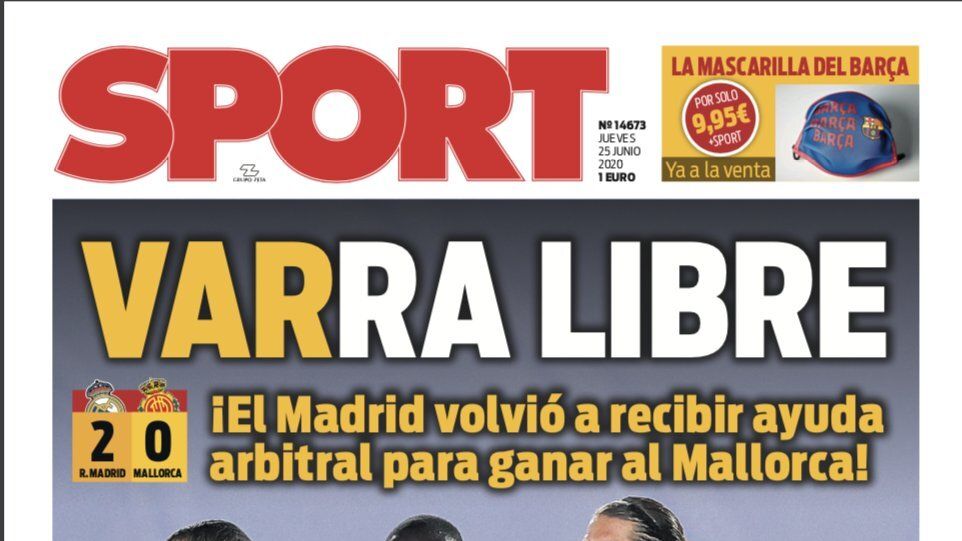 Portada Sport (25/06/20)