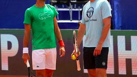Goran Ivanisevic junto a Novak Djokovic