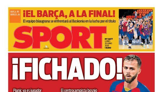 La portada del diario SPORT (29/06/2020)