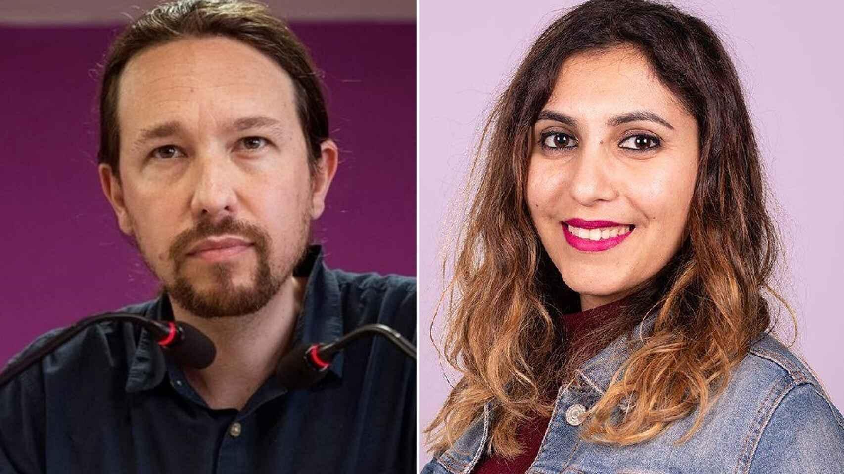 Pablo Iglesias y Dina Bousselham.