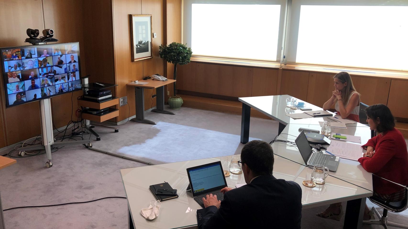 Imagen de la reunión de la Mesa de Automoción de este lunes.