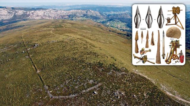 Campamento romano del Campo de las Cercas (Cantabria) y proyectiles catapultarios del asedio de La Loma.