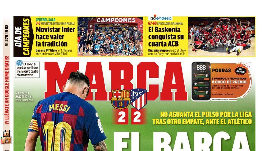 Portada MARCA (01/07/20)