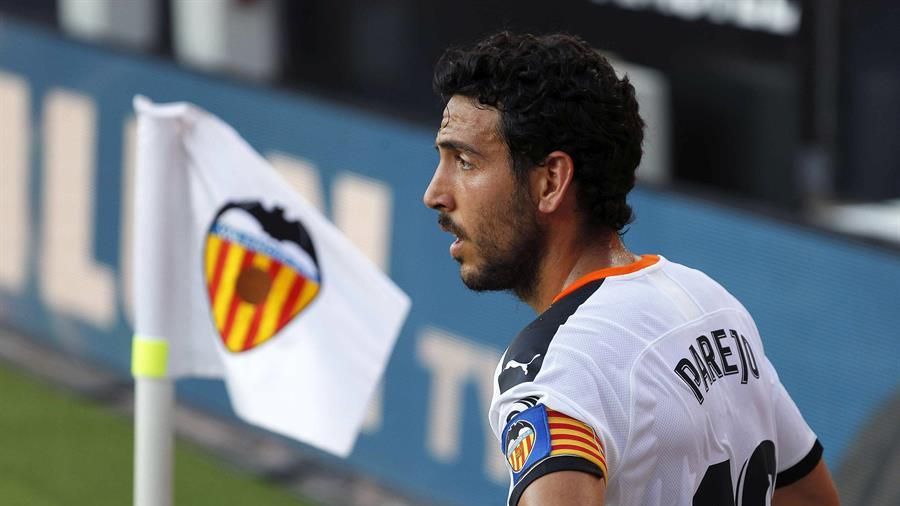 Dani Parejo, durante un partido del Valencia en Mestalla