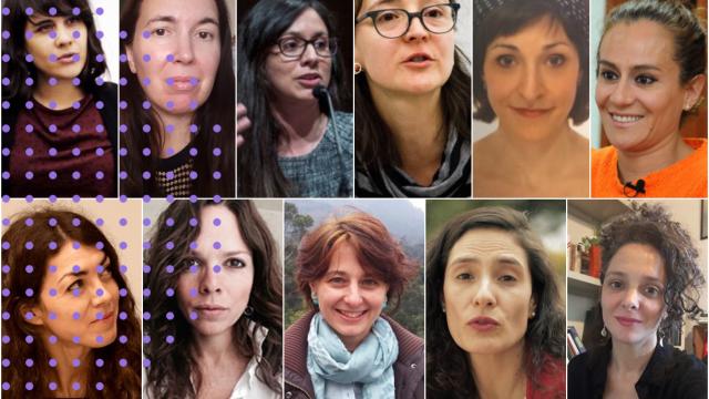 Las once escritoras de 'Fuera de sí mismas: Motivos para dislocarse'.