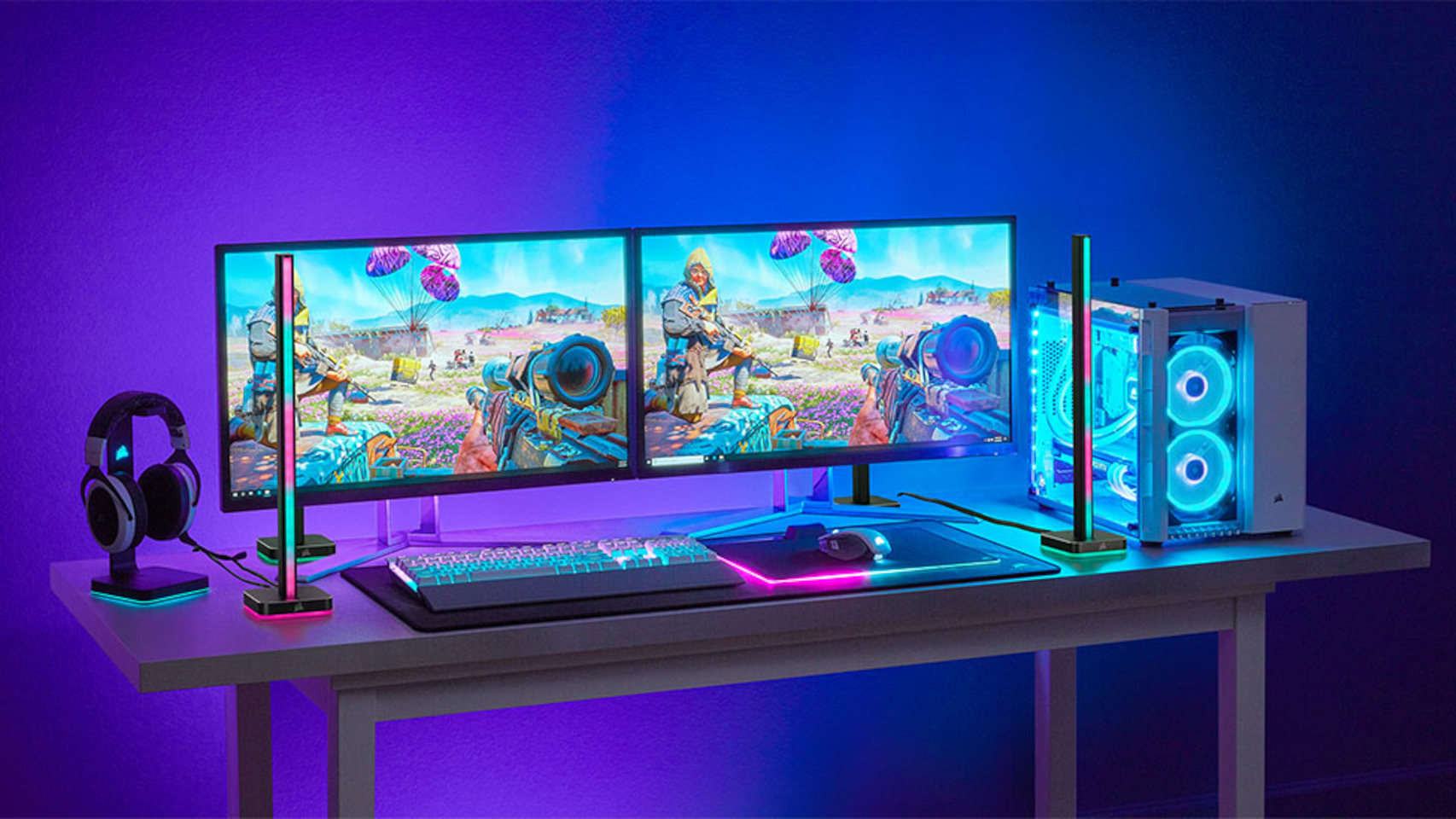 Con las torres RGB de Corsair, esposible crear una ambientación increíble en el escritorio