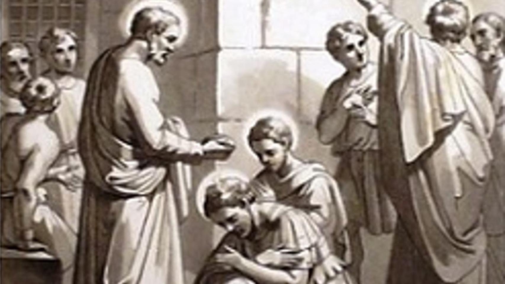 Bautismo de San Proceso y San Martiniano.