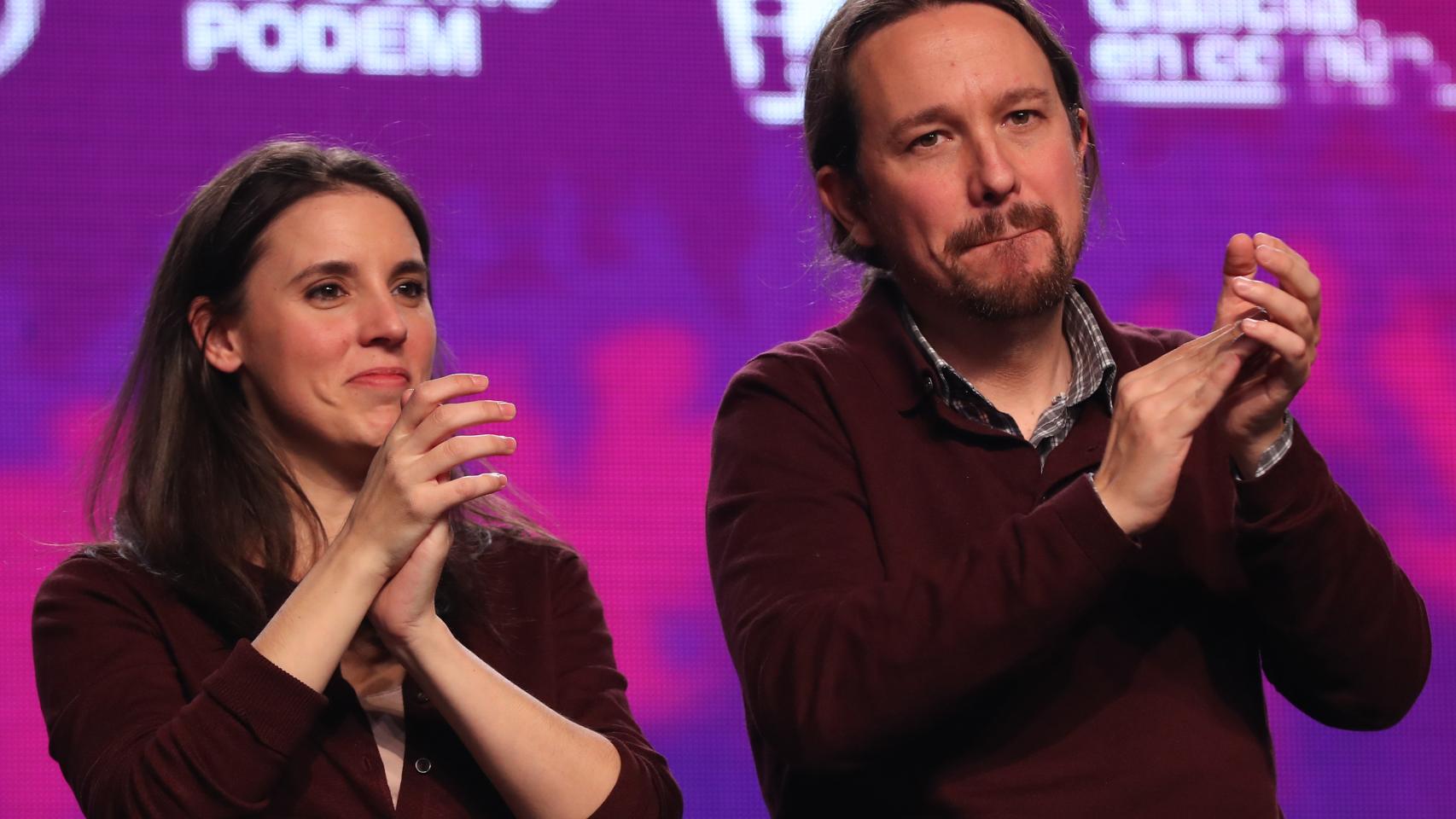 Irene Montero y Pablo Iglesias en un acto público en noviembre del año pasado.