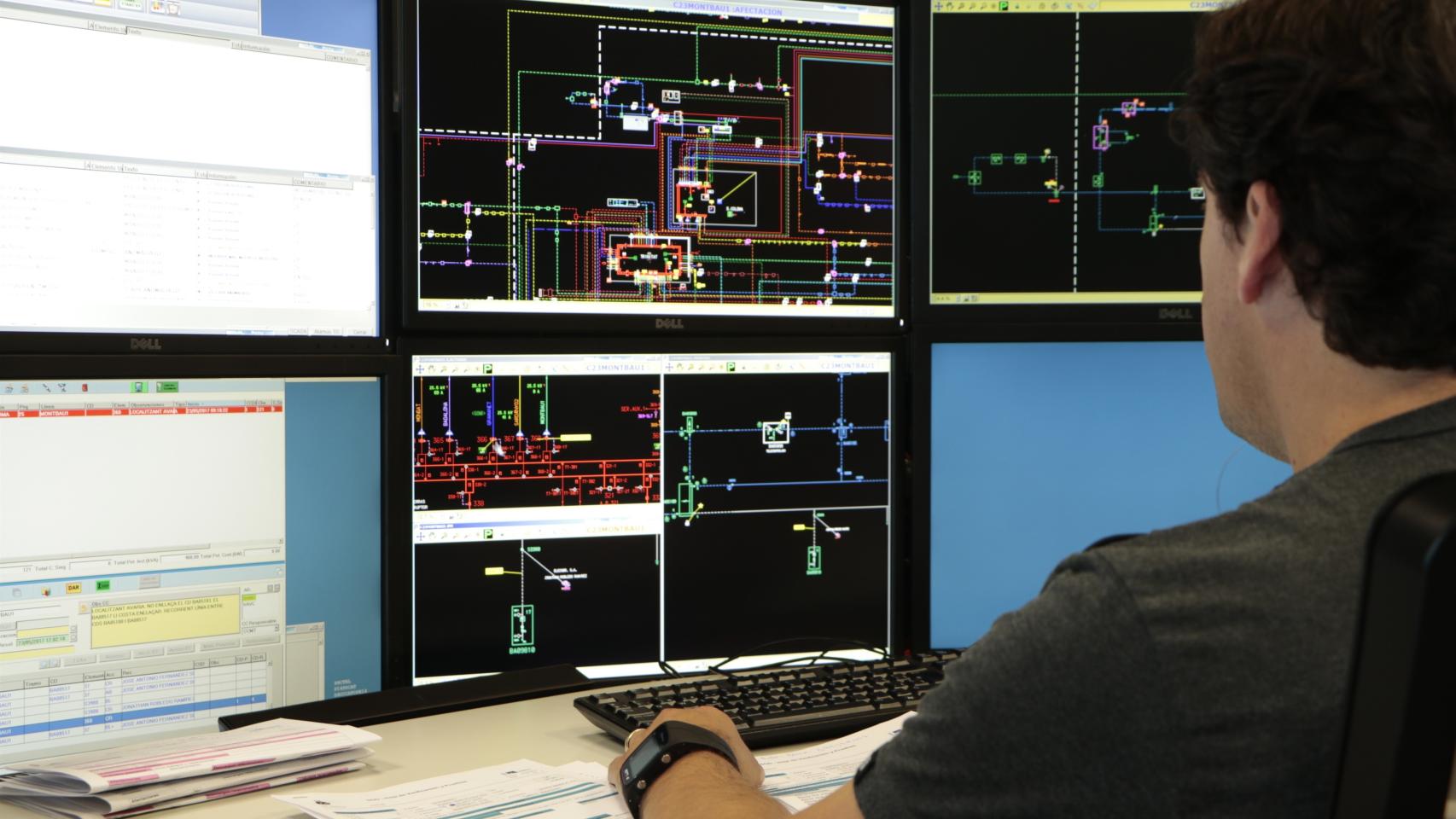 Centro de control de Endesa.