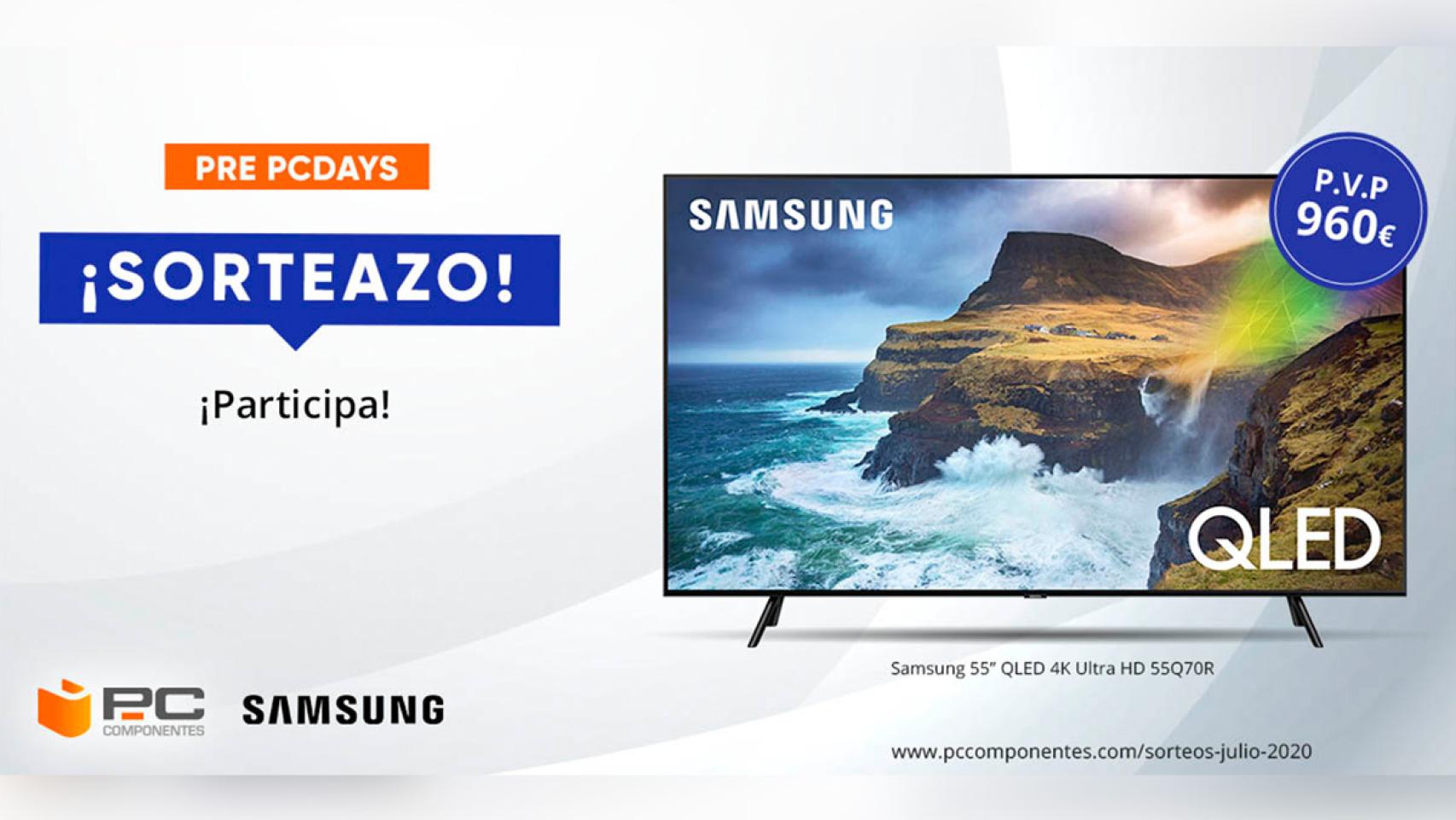 Sorteo de este televisor Samsung en PcComponentes