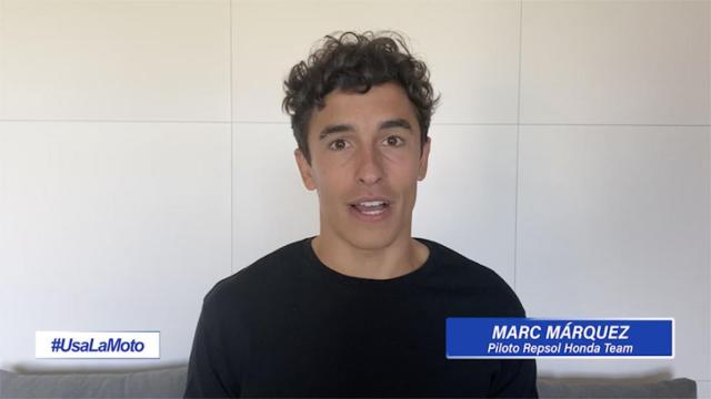 Marc Márquez promueve el uso de la moto como vehículo ideal en estos tiempos de 'nueva normalidad'.