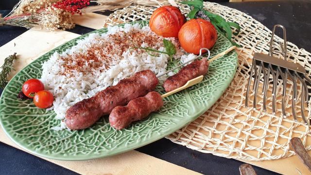 Kebab de cordero picado