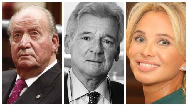 El rey emérito Juan Carlos I, el abogado Dante Canonica y Corinna Larsen.