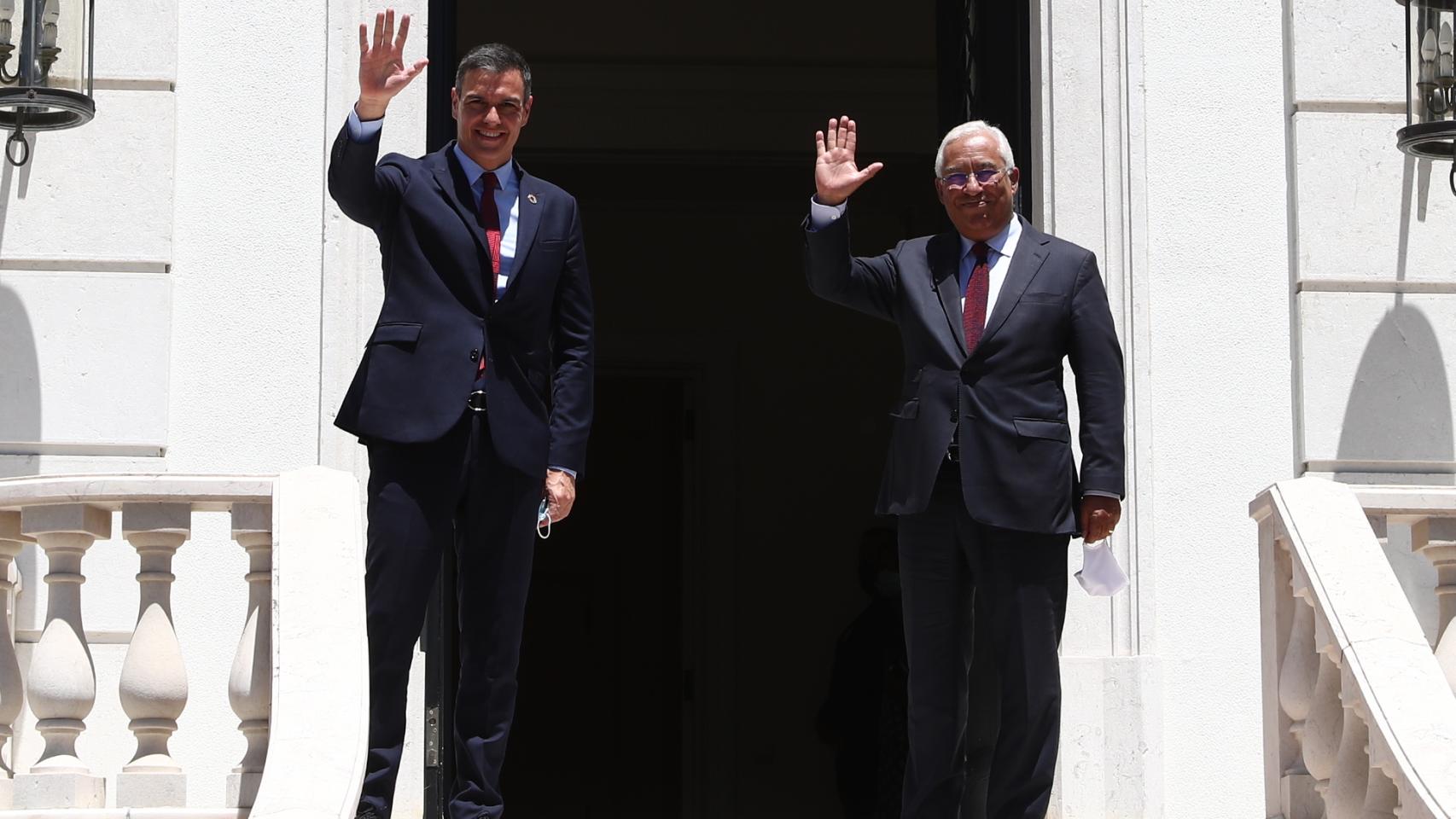 Sánchez tras la reunión con el presidente primer ministro de Portugal, Antonio Costa.