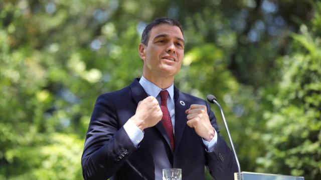 El presidente del Gobierno, Pedro Sánchez, este lunes en Lisboa.