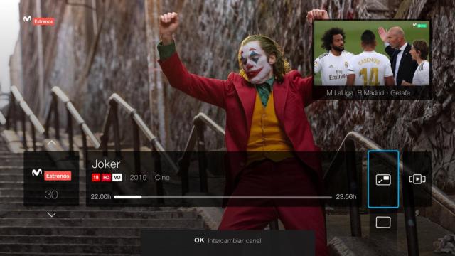 La doble pantalla de Movistar