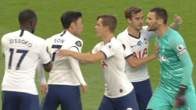 La pelea de Hugo Lloris con su compañero Heung Min Son