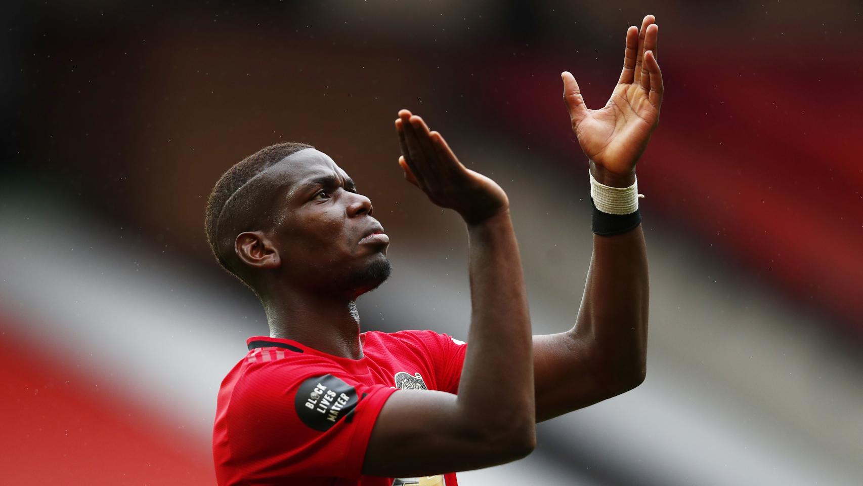 Pogba, durante un partido del Manchester United