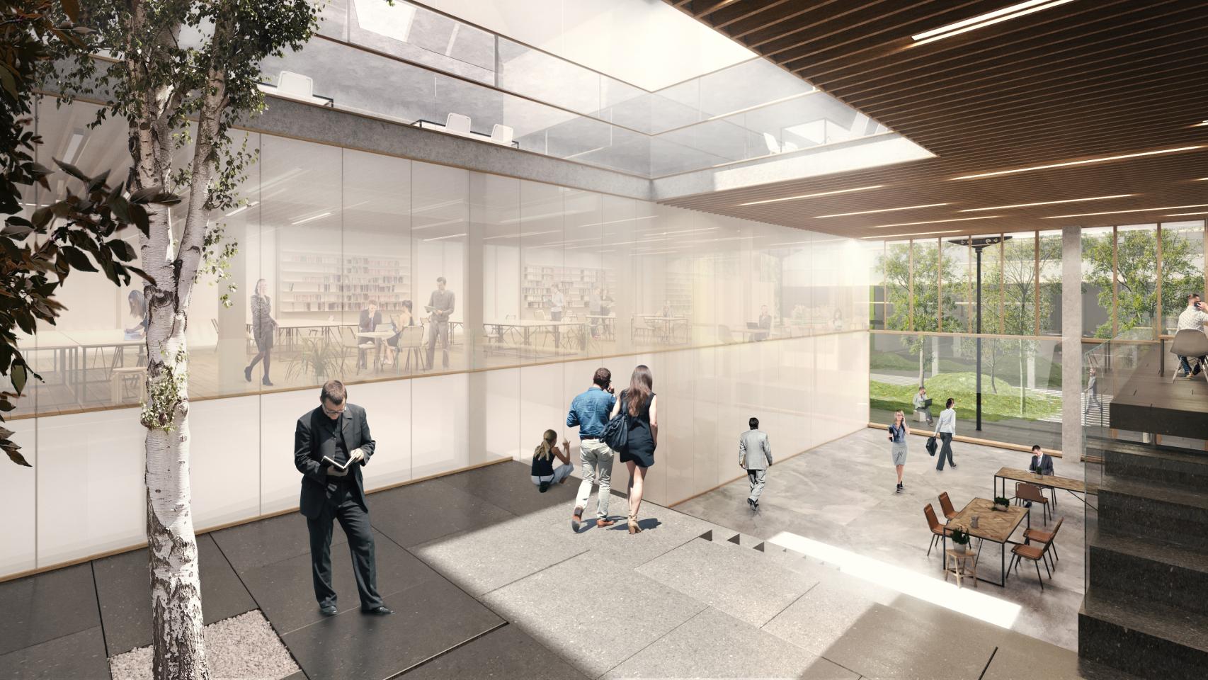 Simulación del proyecto Entre patios que rehabilitará el edificio de Castellana 19.