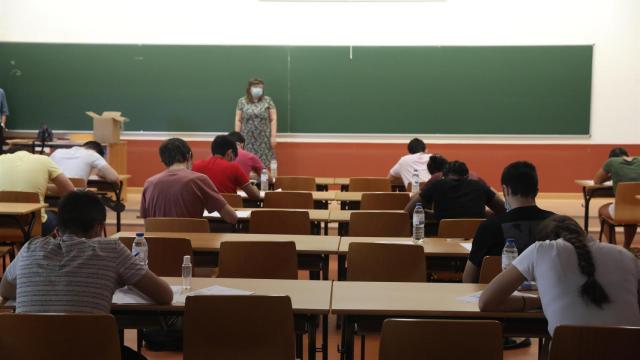 Prueba de selectividad en Galicia.