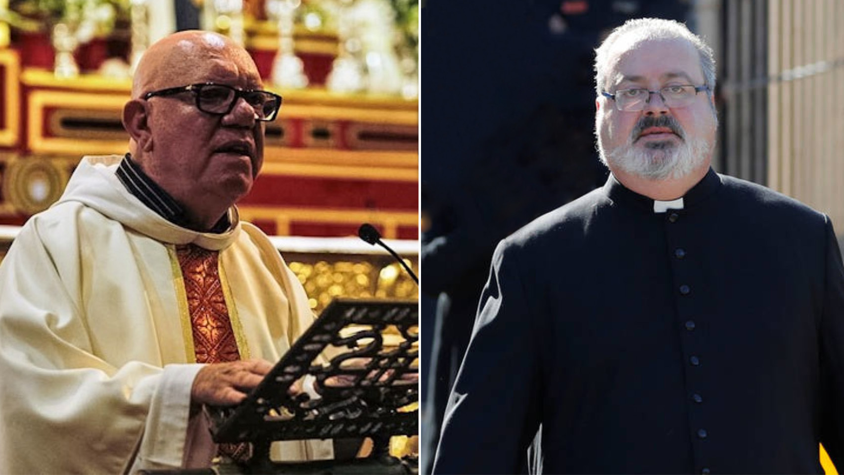 A la izquierda, Pedro Villarejo, hermano del excomisario de la Policía. A la derecha, Ramón Tejero, hijo del golpista.