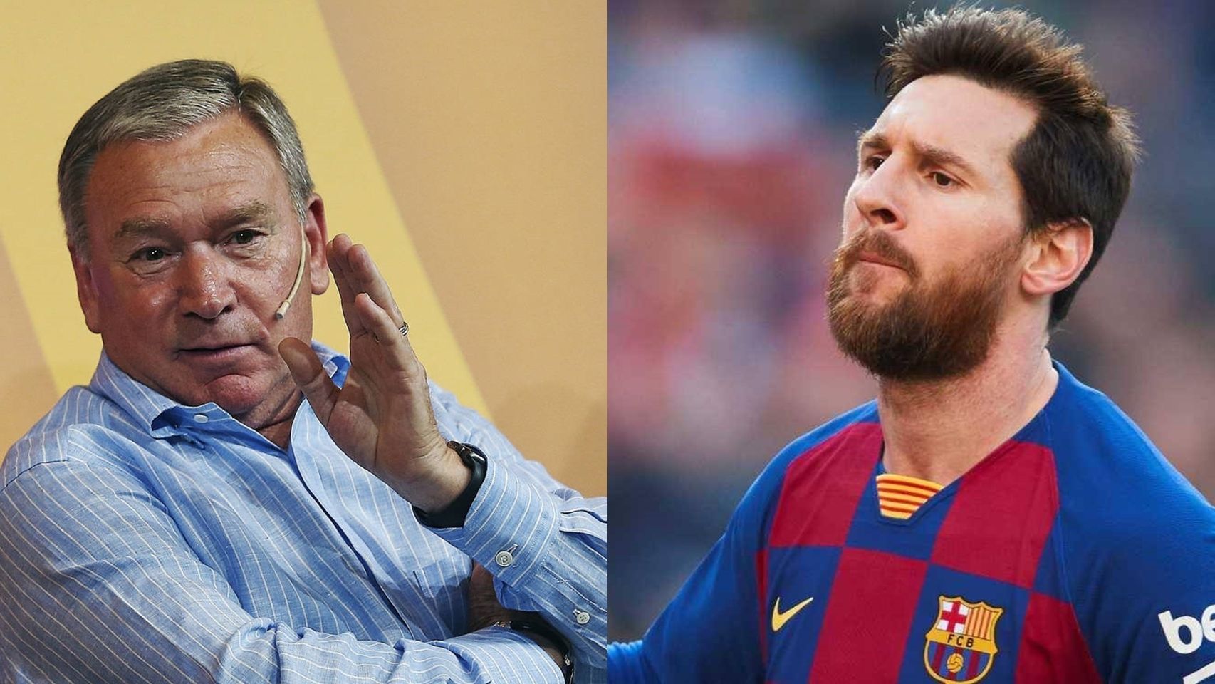 Javier Clemente y Leo Messi