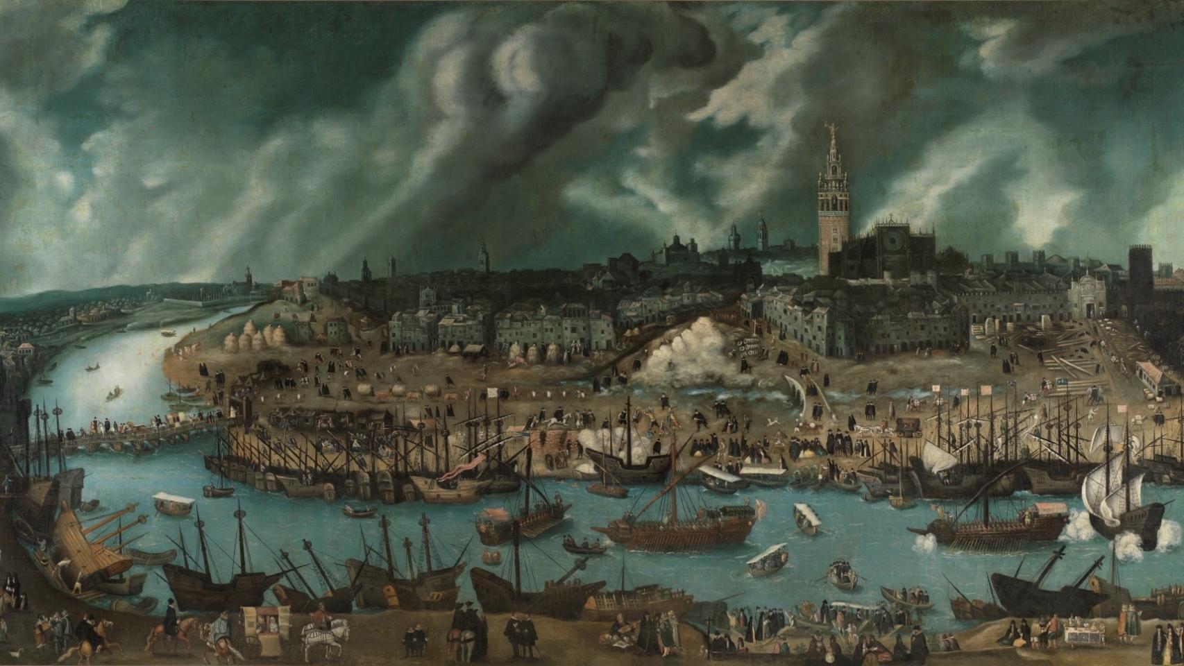 'Vista de la ciudad de Sevilla', un lienzo de finales del siglo XVI atribuido a Alonso Sánchez Coello.