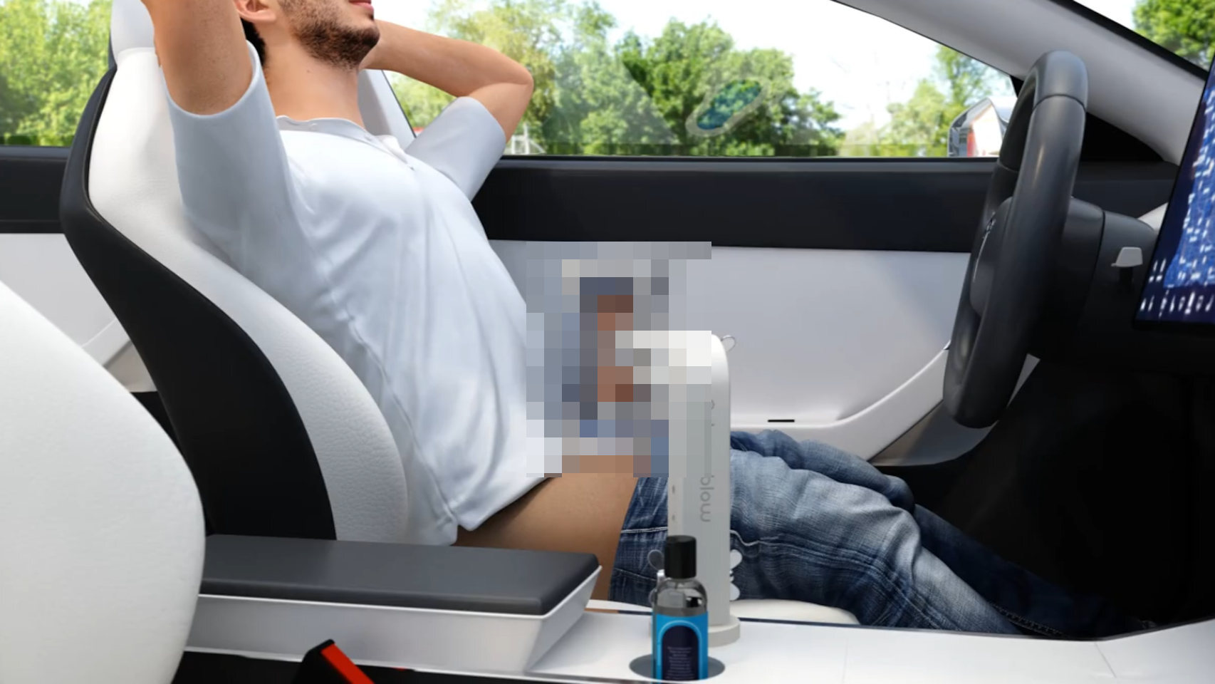 El Automoblow se vende como un producto de satisfacción sexual para conductores