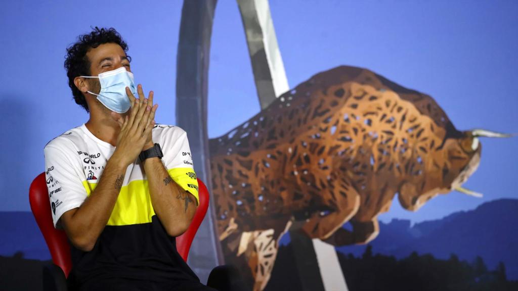 Daniel Ricciardo, en una rueda de prensa en Austria