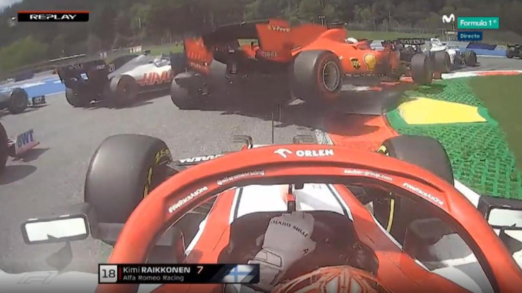 Leclerc arrolla a Vettel en la tercera curva del GP de Estiria