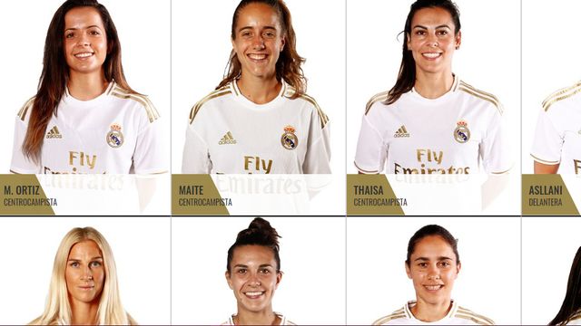 Plantilla del Real Madrid Femenino en la web de club blanco