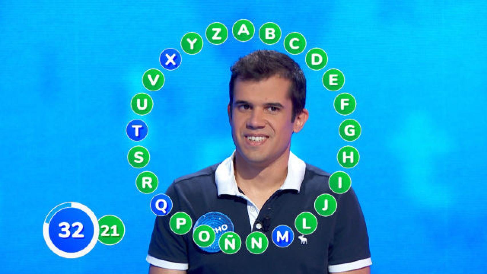 Nacho en 'Pasapalabra' (Antena 3)