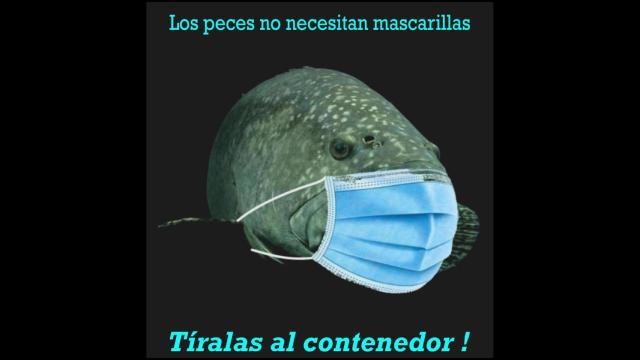 Campaña para depositar las mascarillas en el contenedor.