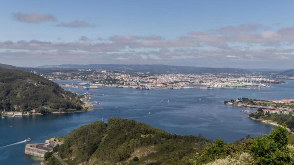Vistas de la ría de Ferrol desde Montefaro