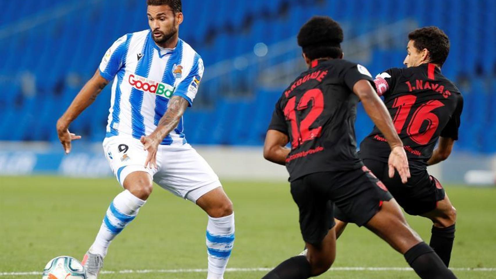 Willian José, en el Real Sociedad - Sevilla de la jornada 37 de La Liga