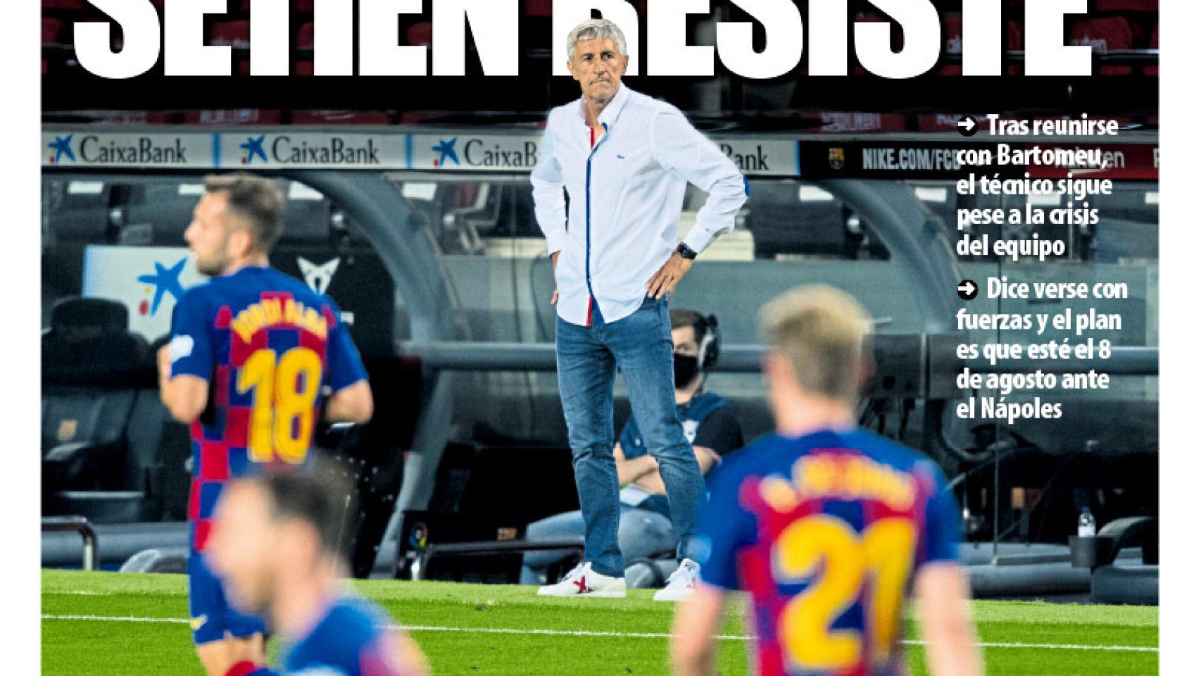 La portada del diario Mundo Deportivo (18/07/2020)
