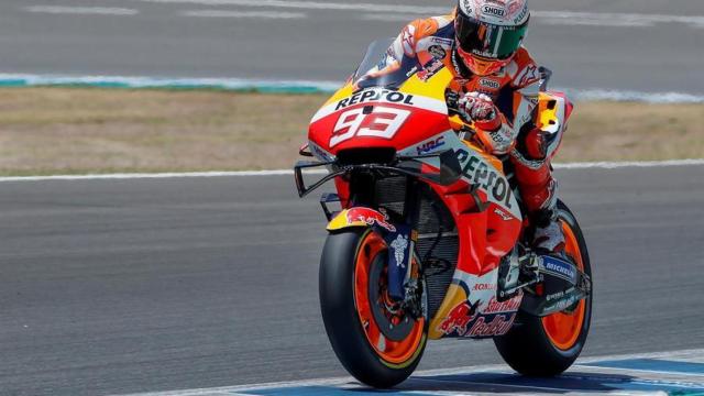 Marc Márquez durante una carrera