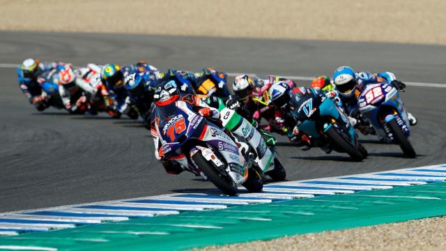 Albert Arenas, en la carrera de Moto3 del Gran Premio de España en Jerez