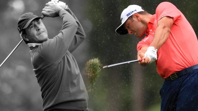 Severiano Ballesteros y Jon Rahm durante el The Memorial